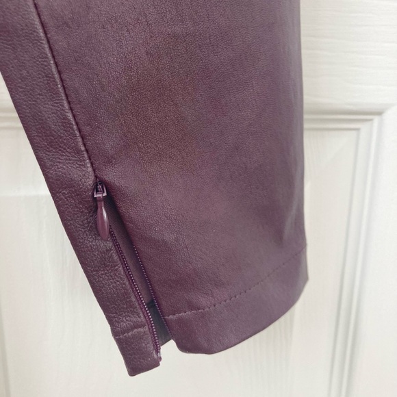 Vince Leather Zip Ankle Leggings - Picture 5 of 9